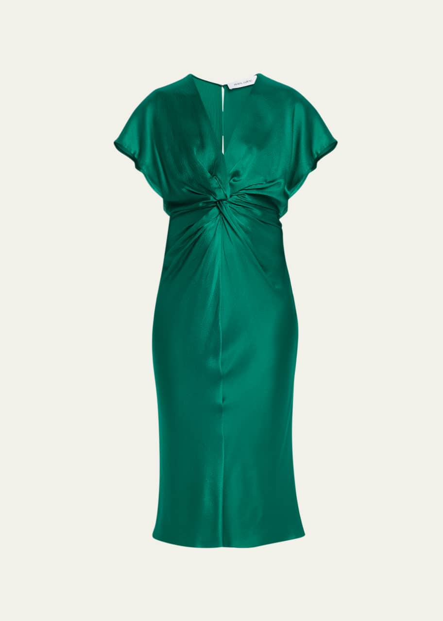 jackie satin midi dress BERNADETTE Jackie floral satin midi dress Bernadette
