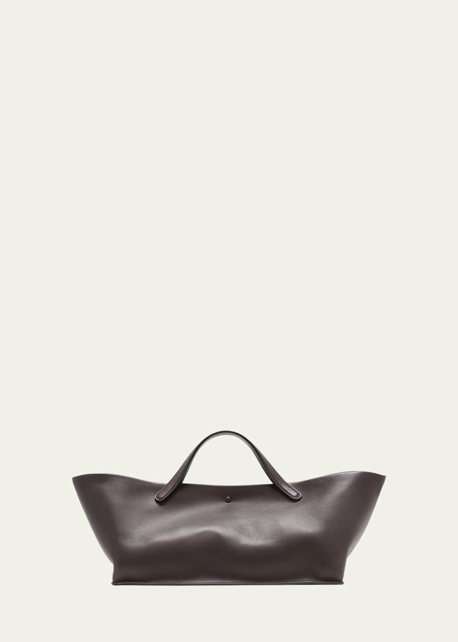 THE ROW Idaho Tote in Saddle Leather with Pouch Bergdorf Goodman