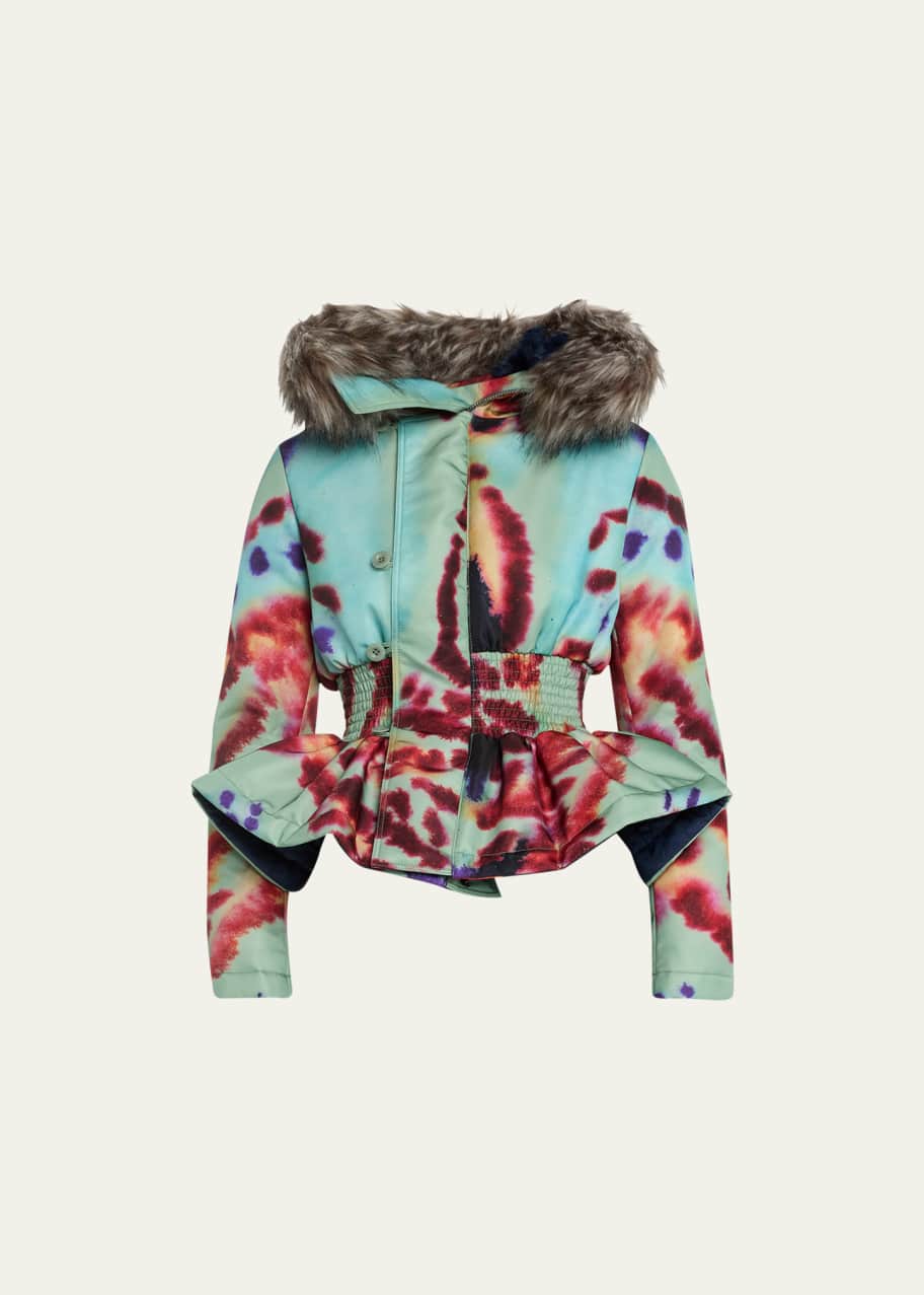 Altuzarra Delos Peplum Faux Fur Hooded Coat - Bergdorf Goodman