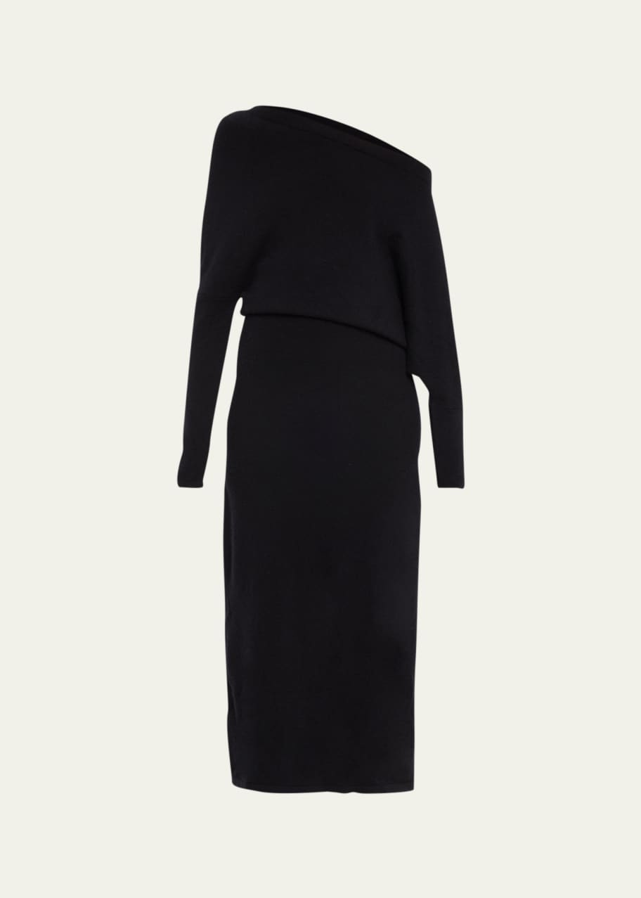 ruffle off the shoulder midi dress Patbo Taffeta Tarsila Ruffle MIDI Dress