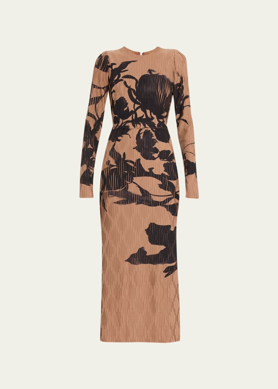 jason wu pleated dress Jason Wu Collection Print Placed Pleated Dress