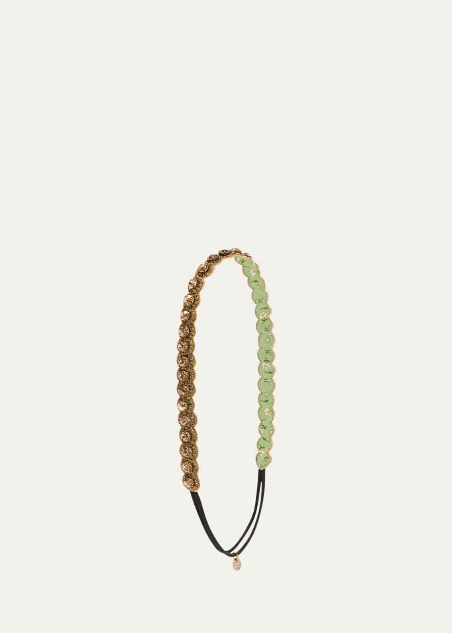 Deepa Gurnani Adele Embellished Golden Headband - Bergdorf  display picture 1