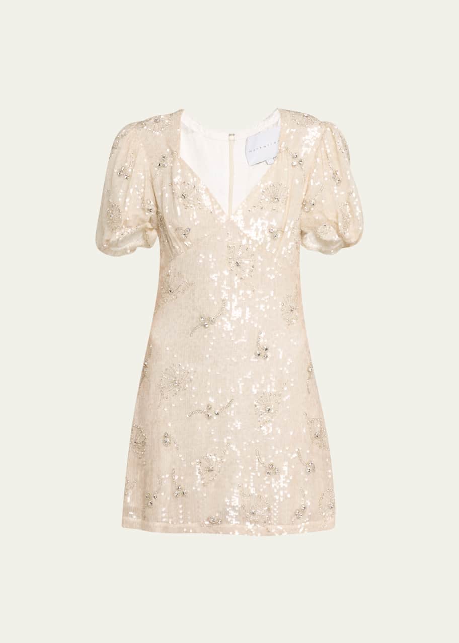 Markarian Ethel Sequined Crystal Floral Mini Dress - Bergdorf Goodman