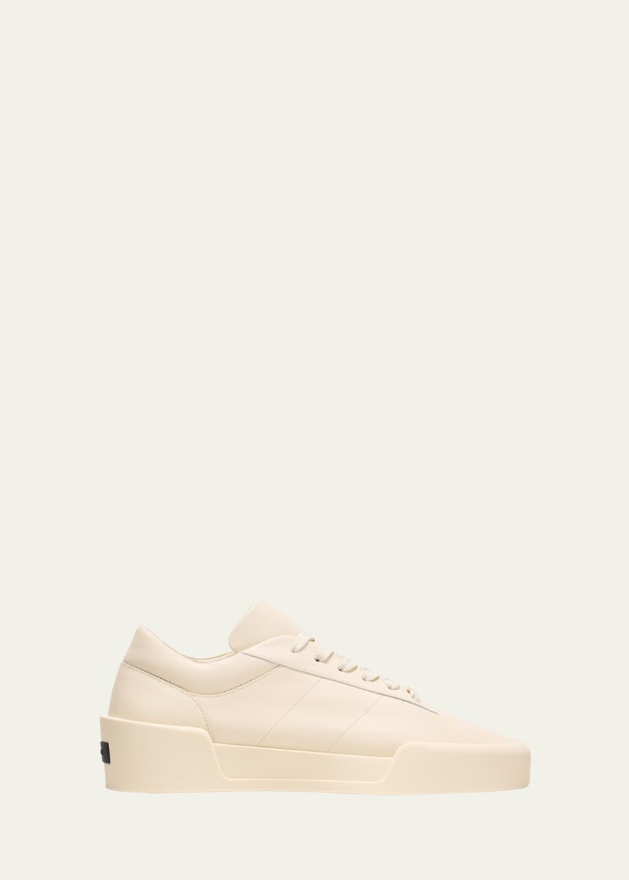 Image 1 of 1: Men's Aerobic Leather Low-Top Sneakers