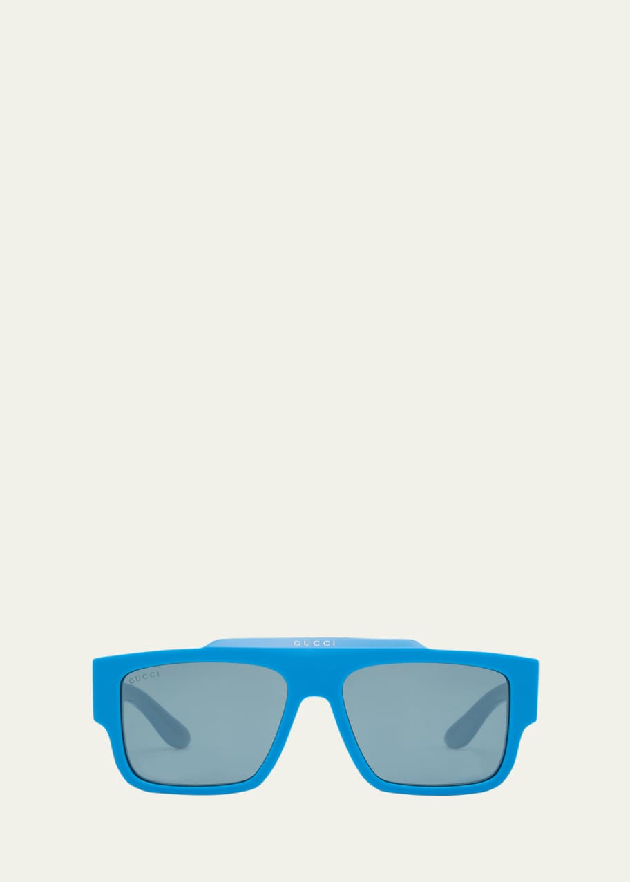 Image 1 of 1: Men's GG1460Sm Acetate Rectangle Sunglasses