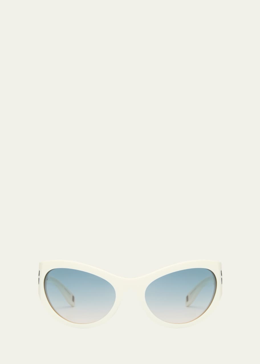 Image 1 of 1: YSL Acetate Rectangle Sunglasses