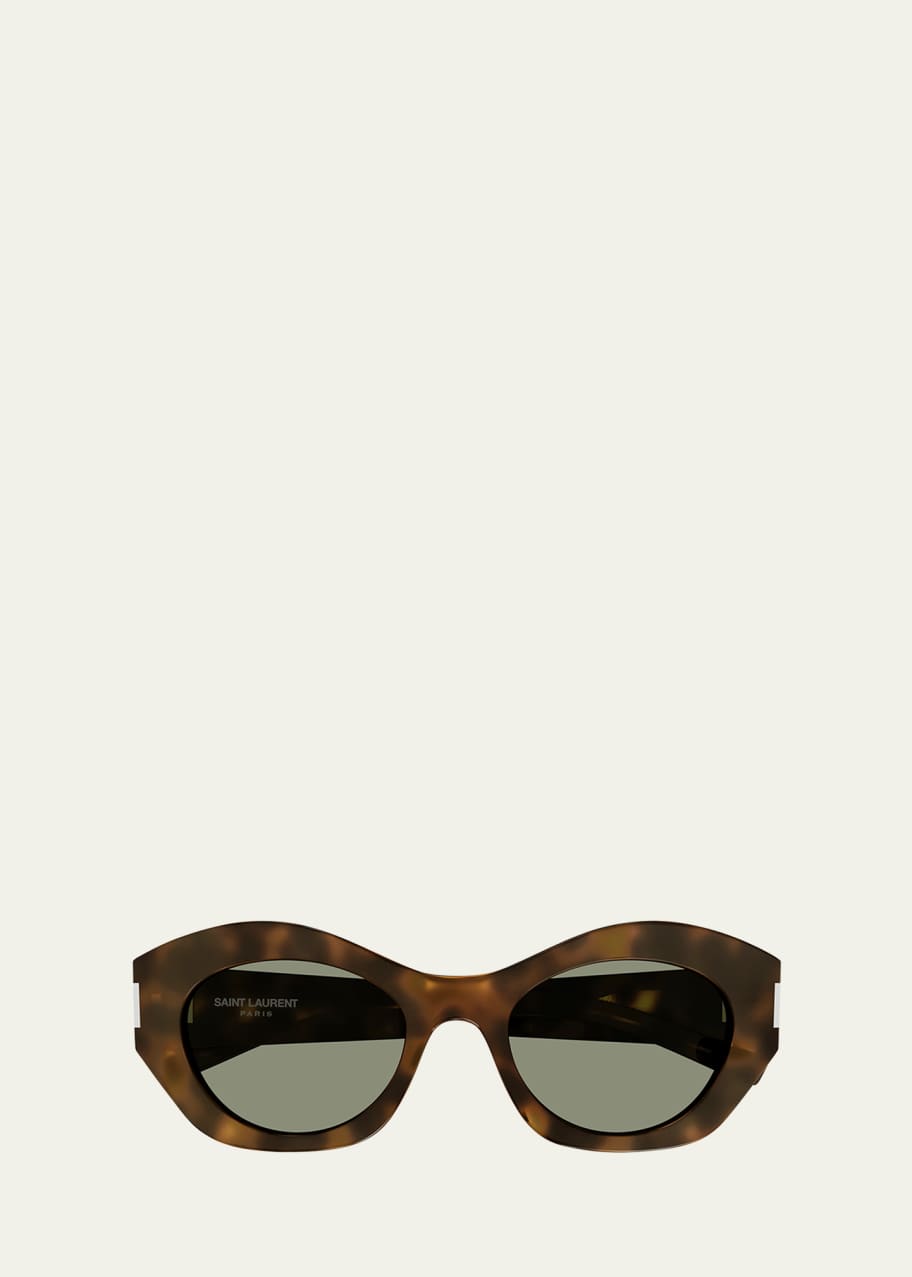 Image 1 of 1: Logo Acetate Cat-Eye Sunglasses