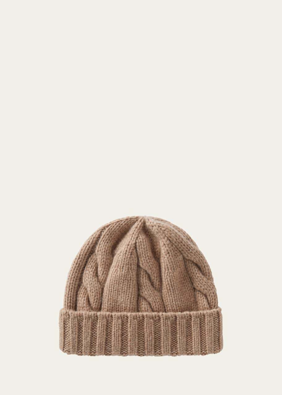 Loro Piana Cashmere Cable Knit Beanie - Bergdorf Goodman
