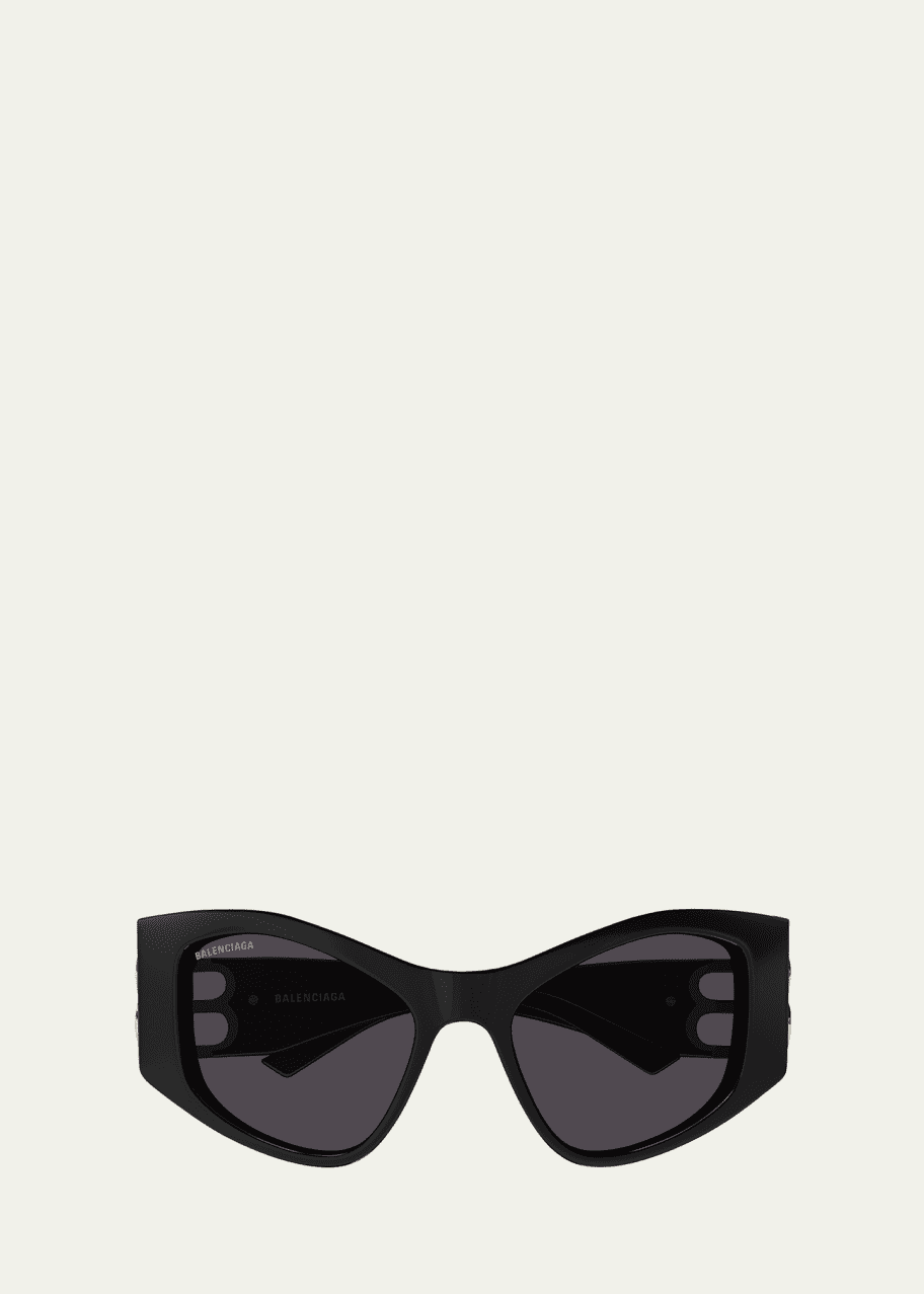 Balenciaga Cut-Out BB Acetate Cat-Eye Sunglasses - Bergdorf Goodman