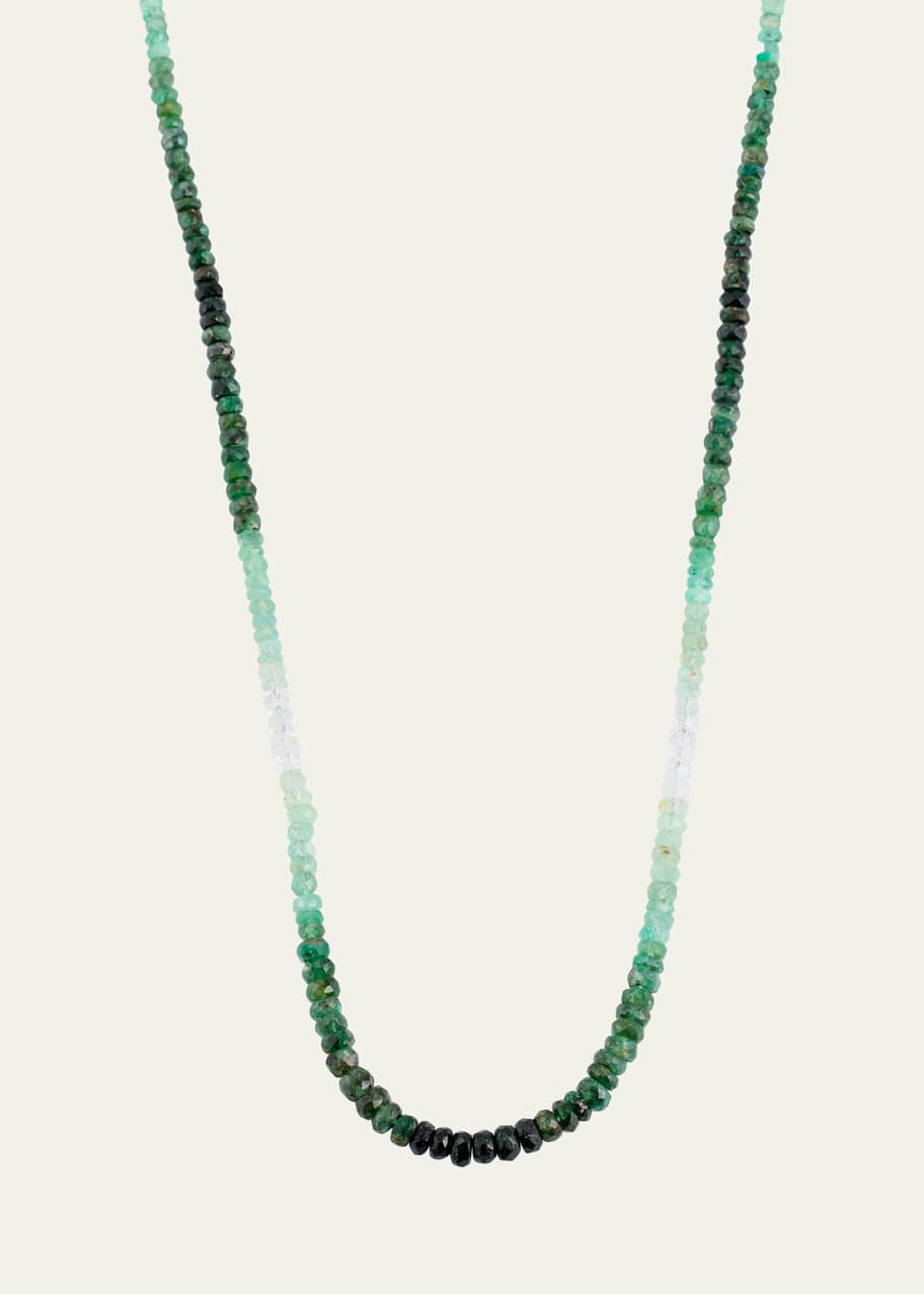 Image 1 of 1: Ombre Emerald Bead Necklace