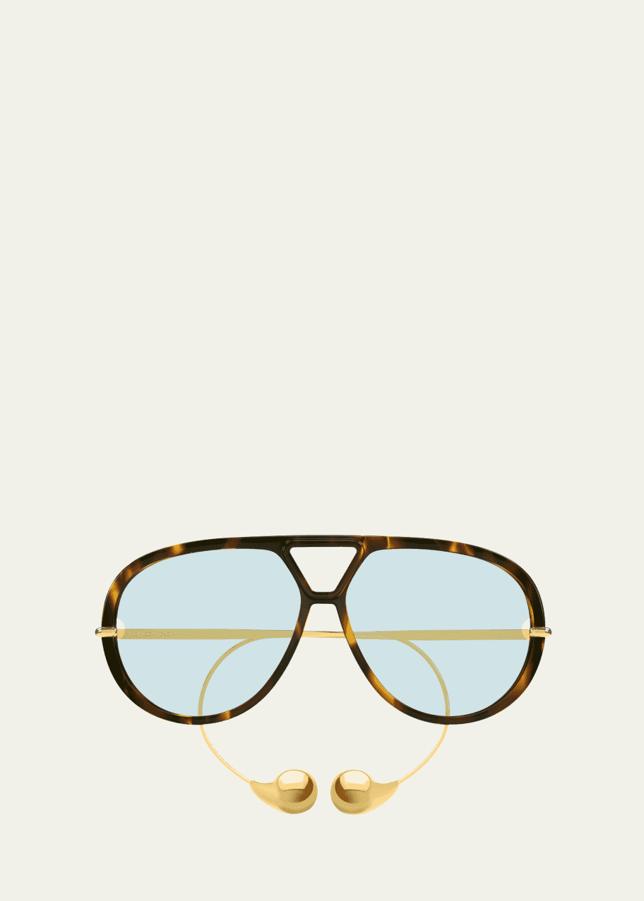 【BOTTEAGA】アイウェア アビエイター サングラス Bottega Veneta Geometric Acetate & Metal Alloy Aviator