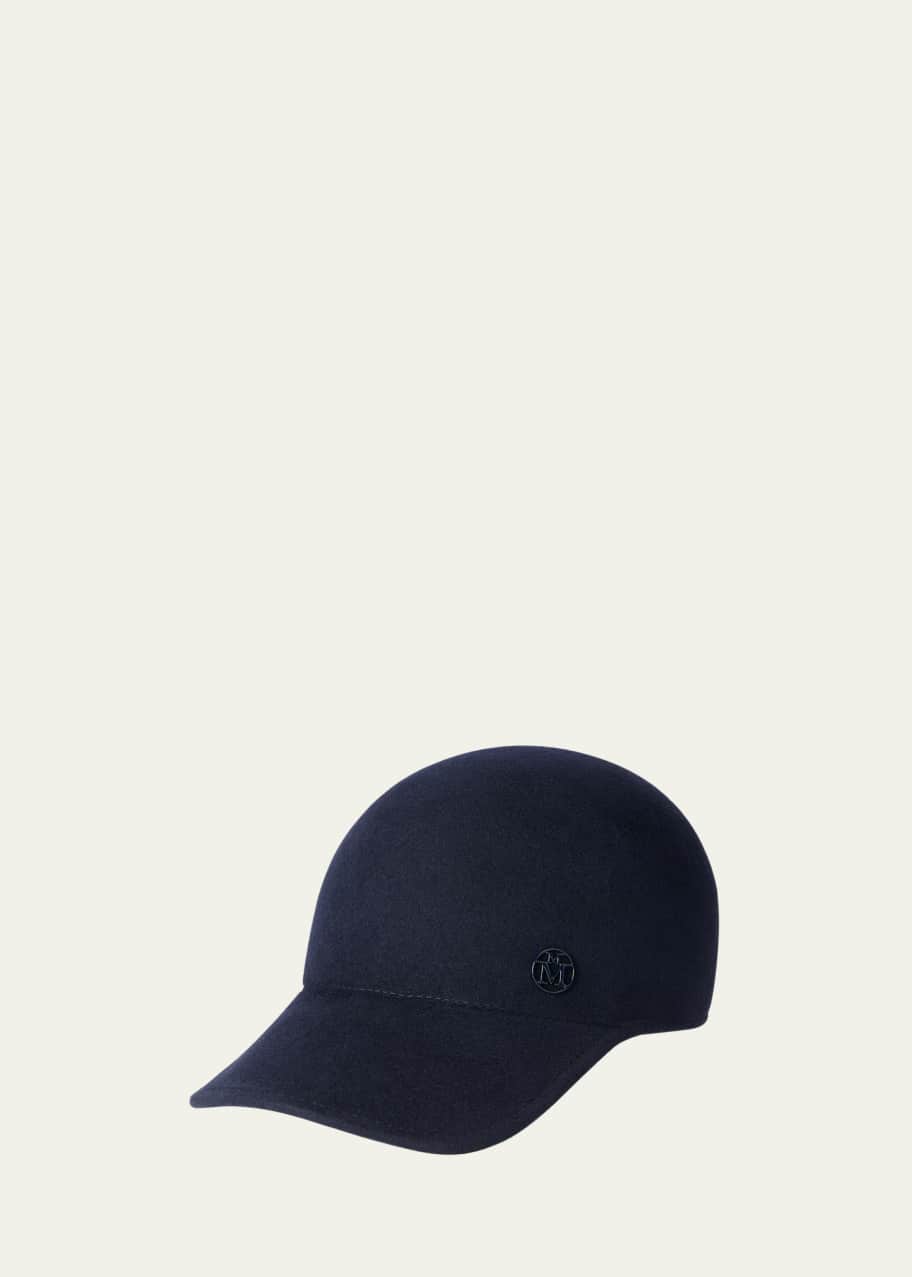Black felt baseball cap deals
