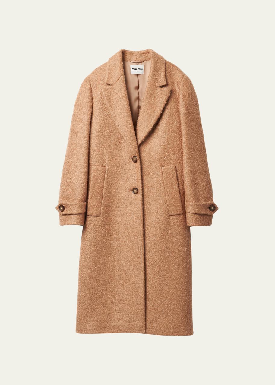 Miu Miu Tweed Mohair Coat - Bergdorf Goodman