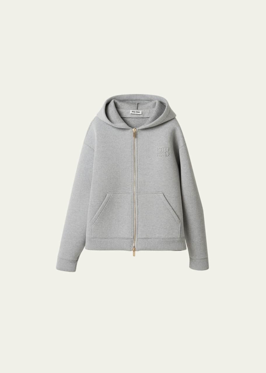 【新作入荷!!】  Miu Miu Felpa Goodman Bergdorf - Hoodie Zip-Front トップス