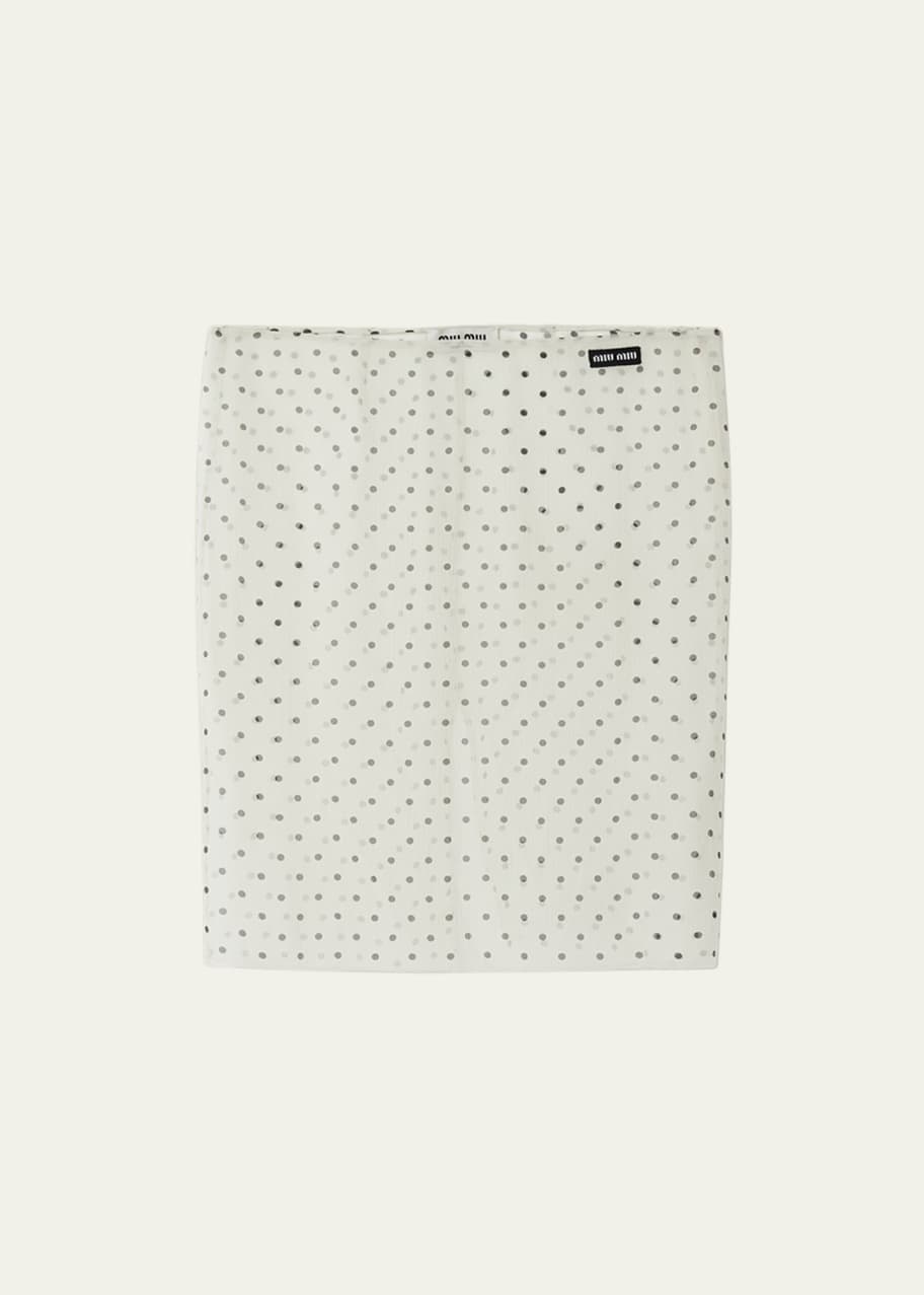 Miu Miu Polka-Dot Chiffon Skirt - Bergdorf Goodman