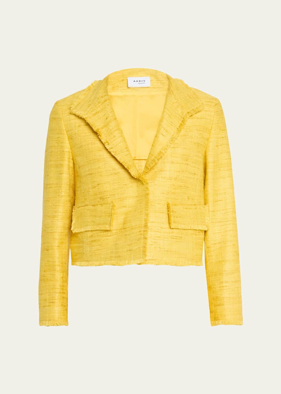 Akris punto Indian Silk Fringe Edge Jacket Bergdorf Goodman