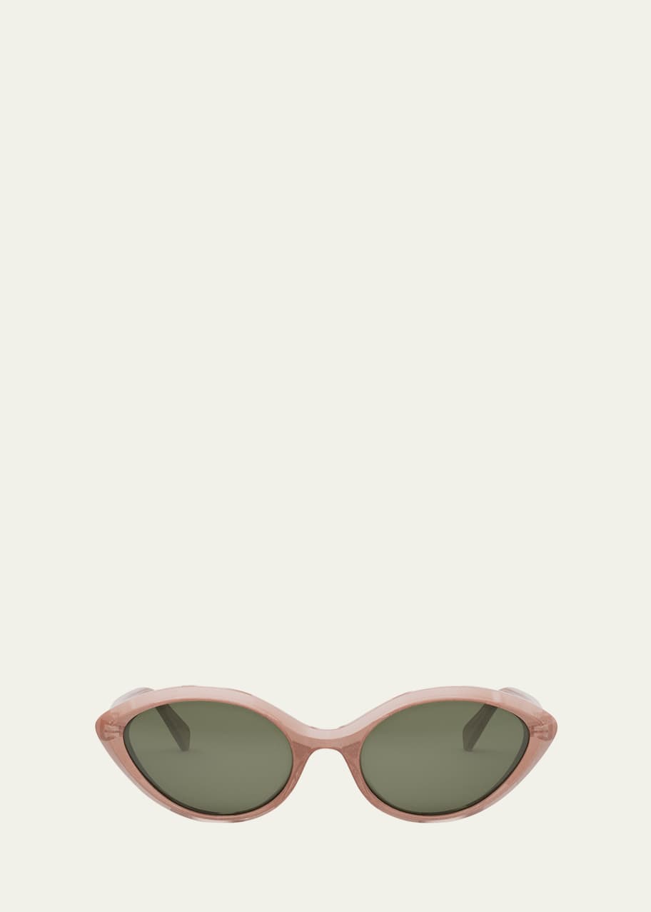 Image 1 of 1: Triomphe Thin Acetate Cat-Eye Sunglasses