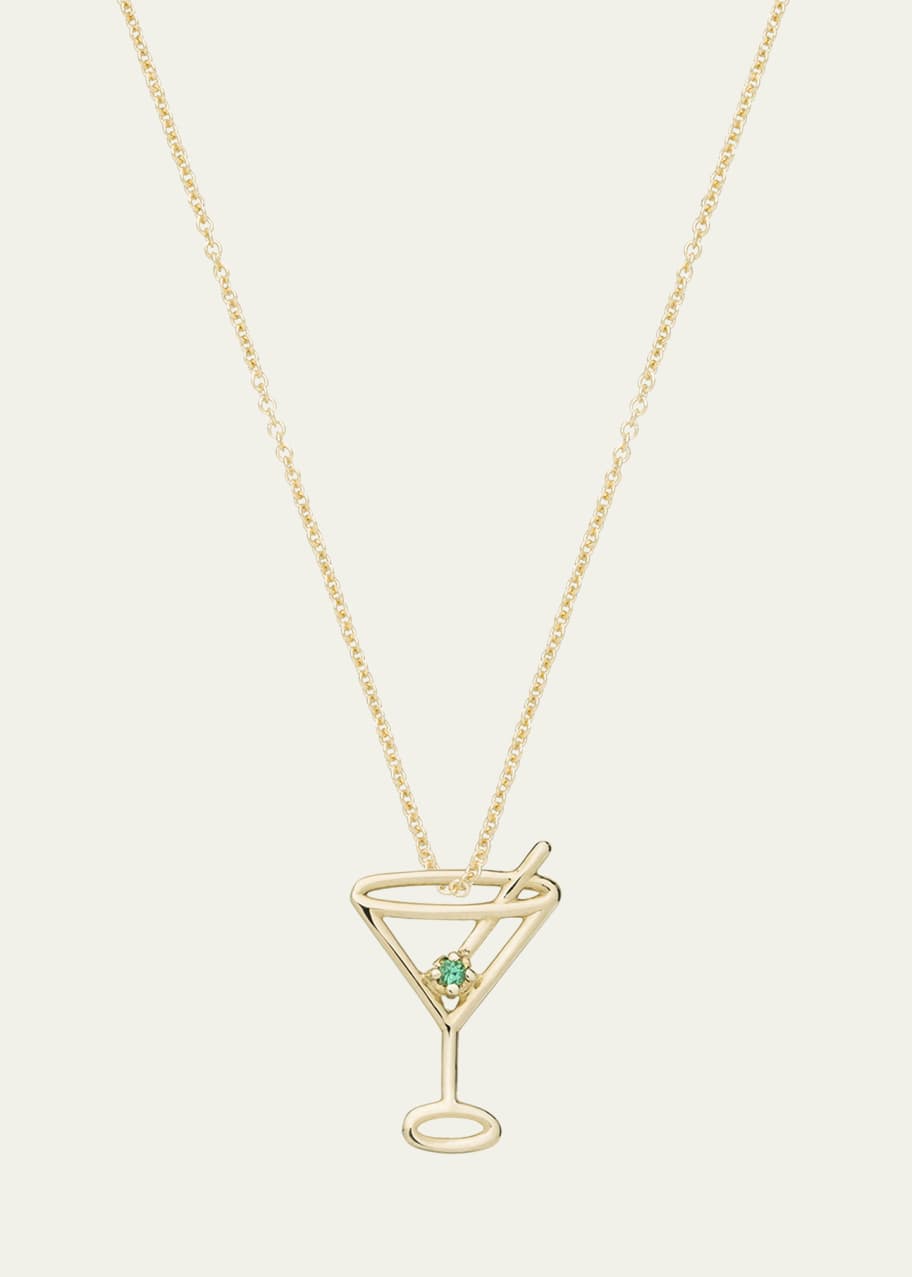 Aliita 9k Yellow Gold Martini Esmeralda Necklace - Bergdorf Goodman