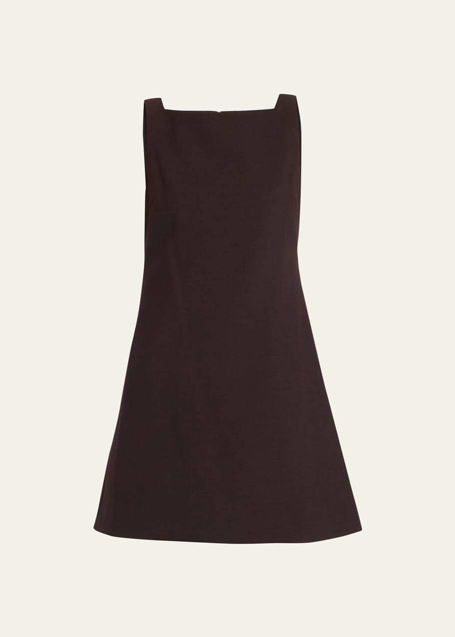 theory square neck dress in good cotton Red Good Cotton Square Neck Dress