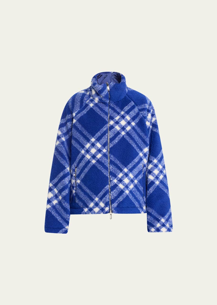 Check Fleece Zip Jacket
