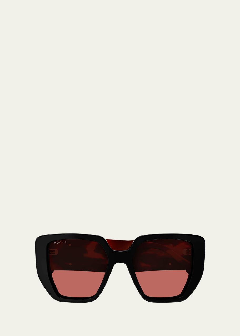 Gucci Acetate GG Butterfly sunglasses Gucci GG Bag 50mm Acetate Butterfly Sunglasses | Neiman Marcus main image 4
