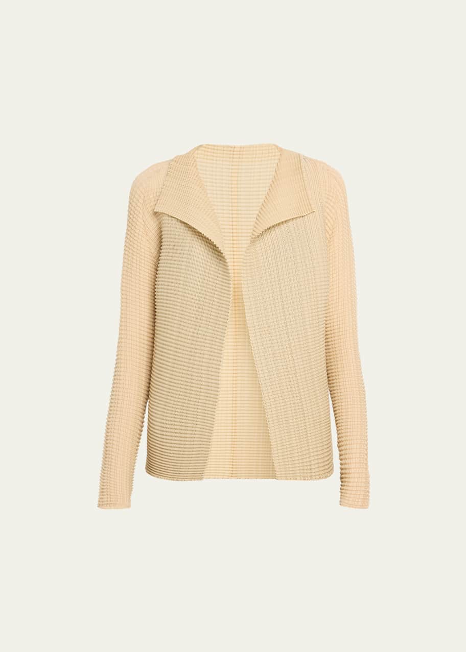 Issey Miyake Wooly Pleats 38 Slim Cardigan Bergdorf Goodman