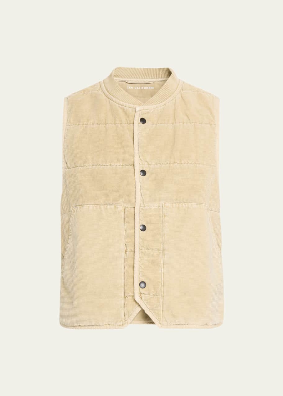 Image 1 of 1: Men's Corduroy Snap-Front Vest