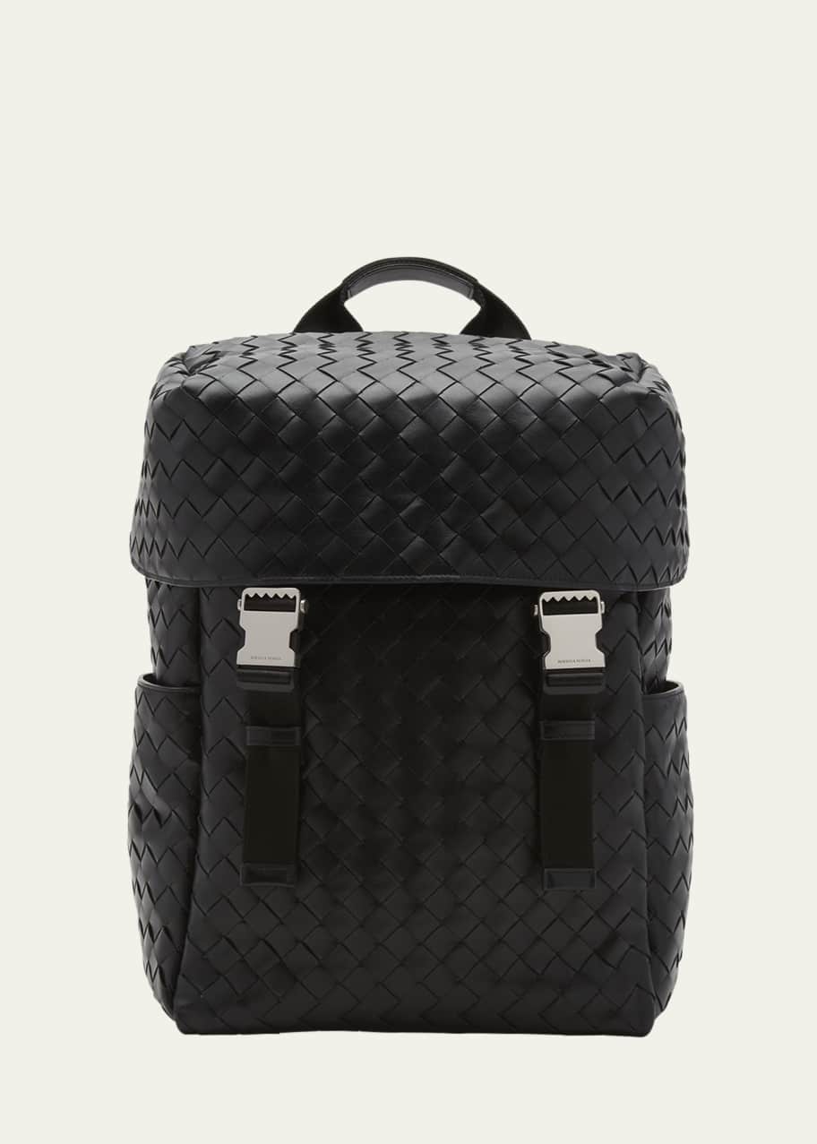 Bottega Veneta Men's Intrecciato Leather Flap Backpack - Bergdorf