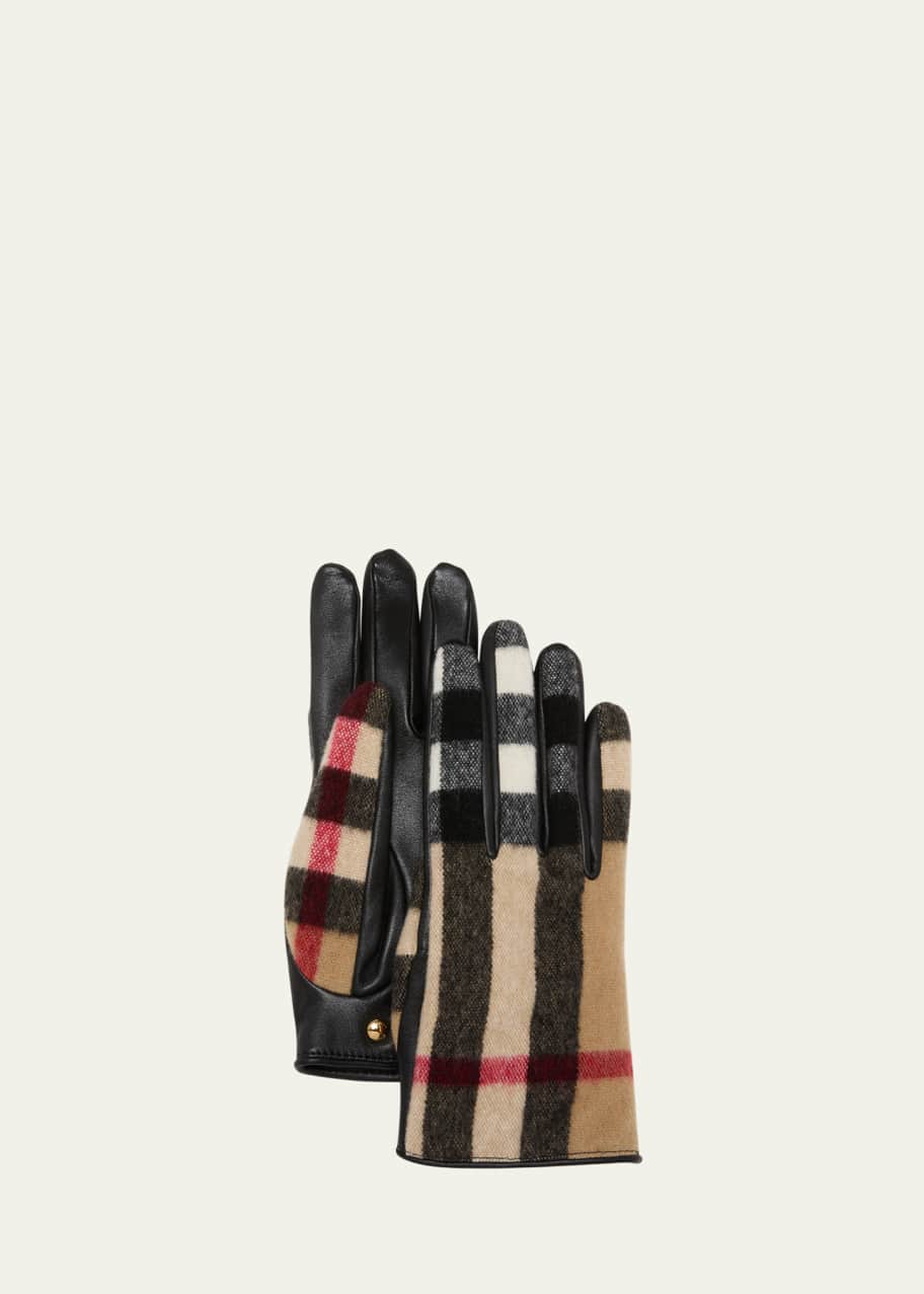 Burberry check gloves top