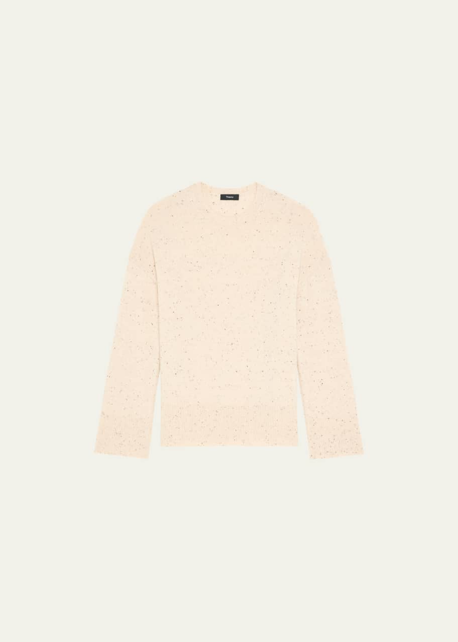 Karenia Wool Cashmere Drop Shoulder Donegal Sweater