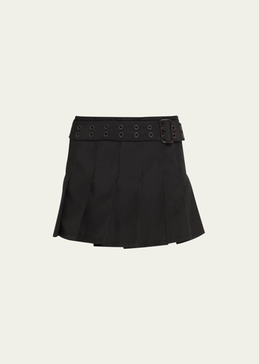 Junya Watanabe Belted Pleated Mini Skirt - Bergdorf Goodman