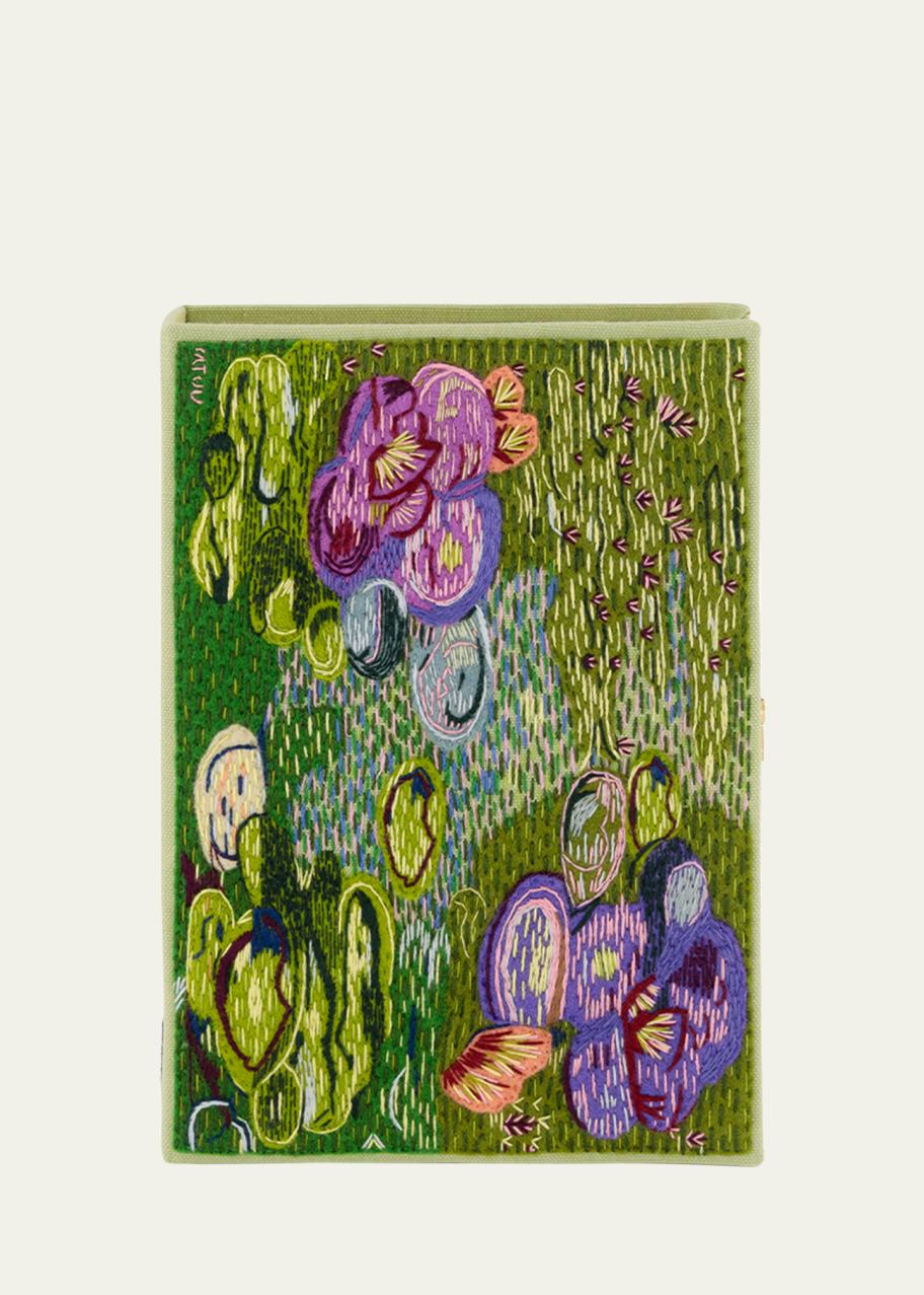 Olympia Le-Tan Monet Waterlilies Book Clutch Bag - Bergdorf Goodman