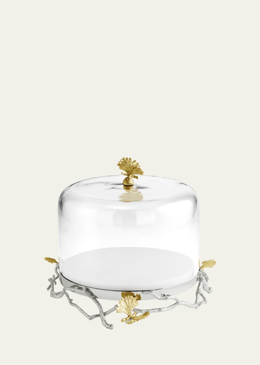 Image 1 of 1: Butterfly Ginkgo Cakestand with Knife