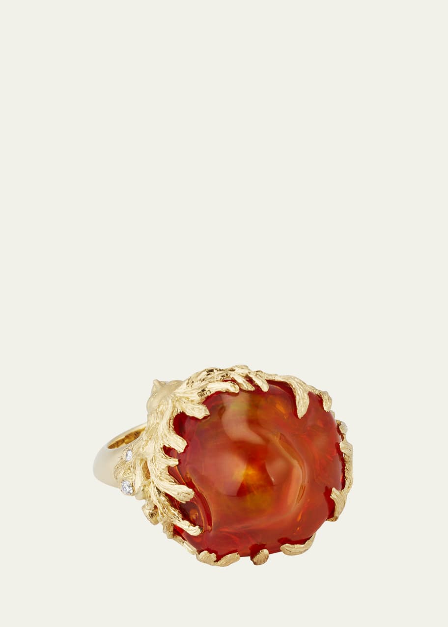Anthony Lent 18K Yellow Gold Fire Opal Muse Dream Ring Bergdorf Goodman