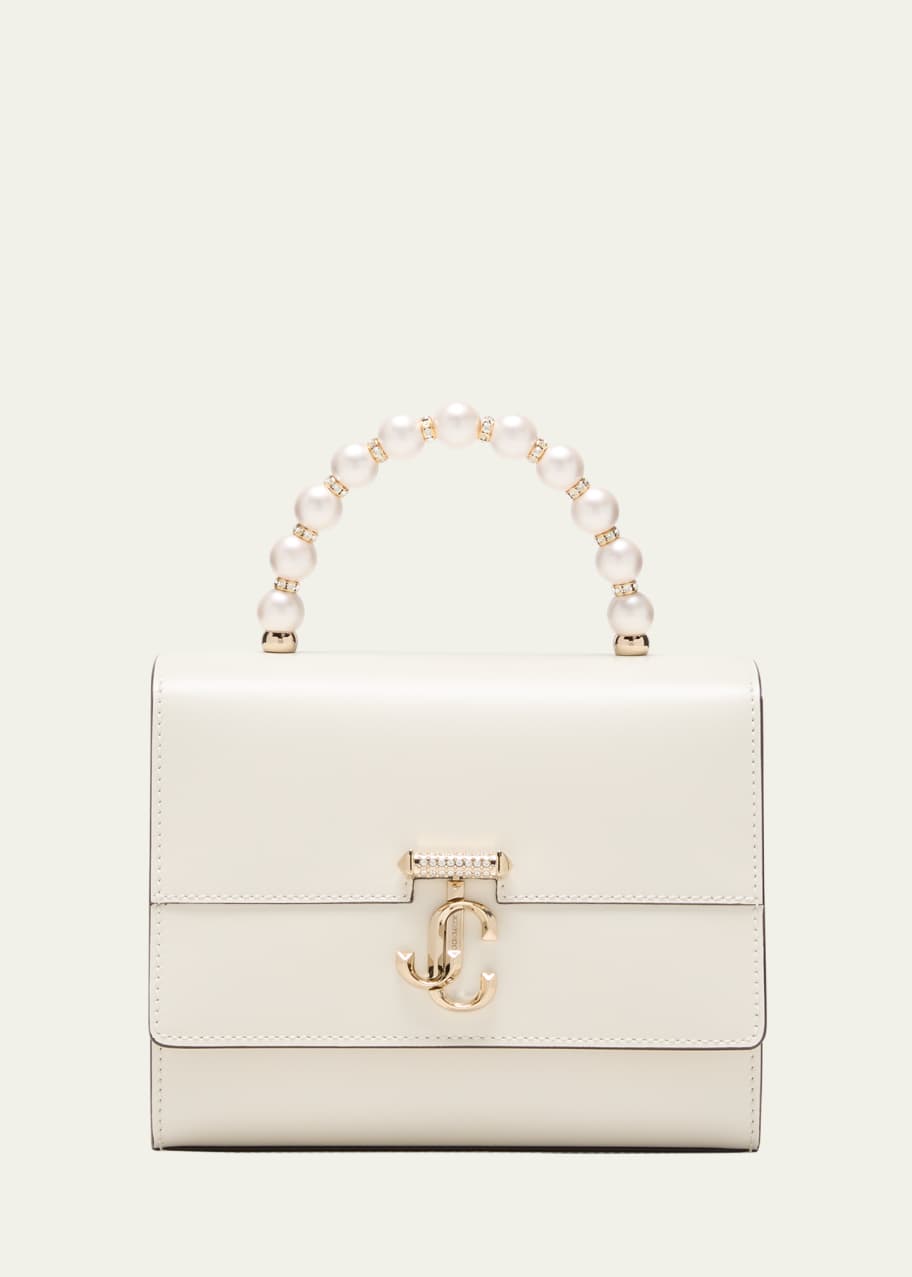 Jimmy Choo Avenue Pearly Leather Top-Handle Bag - Bergdorf Goodman