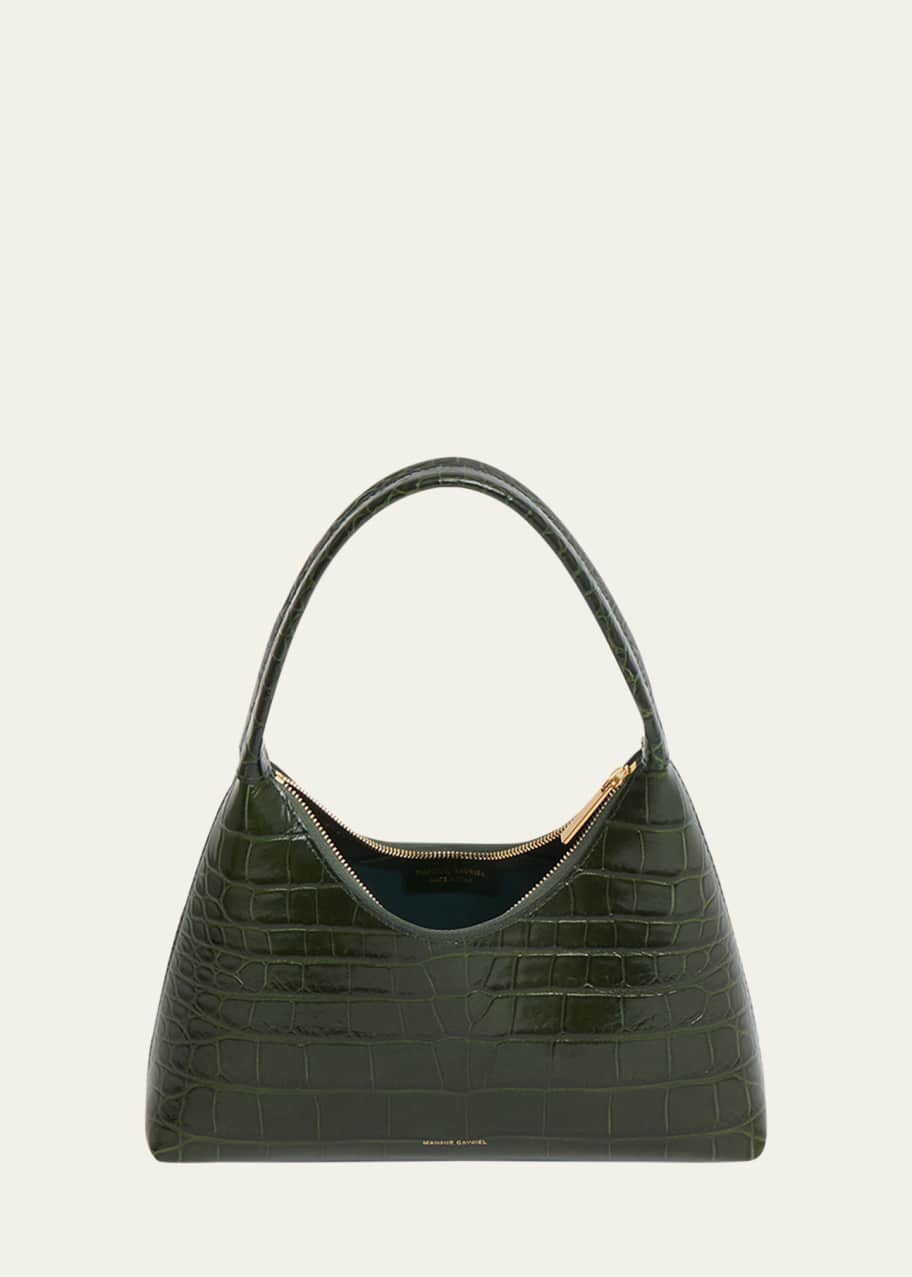 Candy Mini Croc-Embossed Hobo Bag