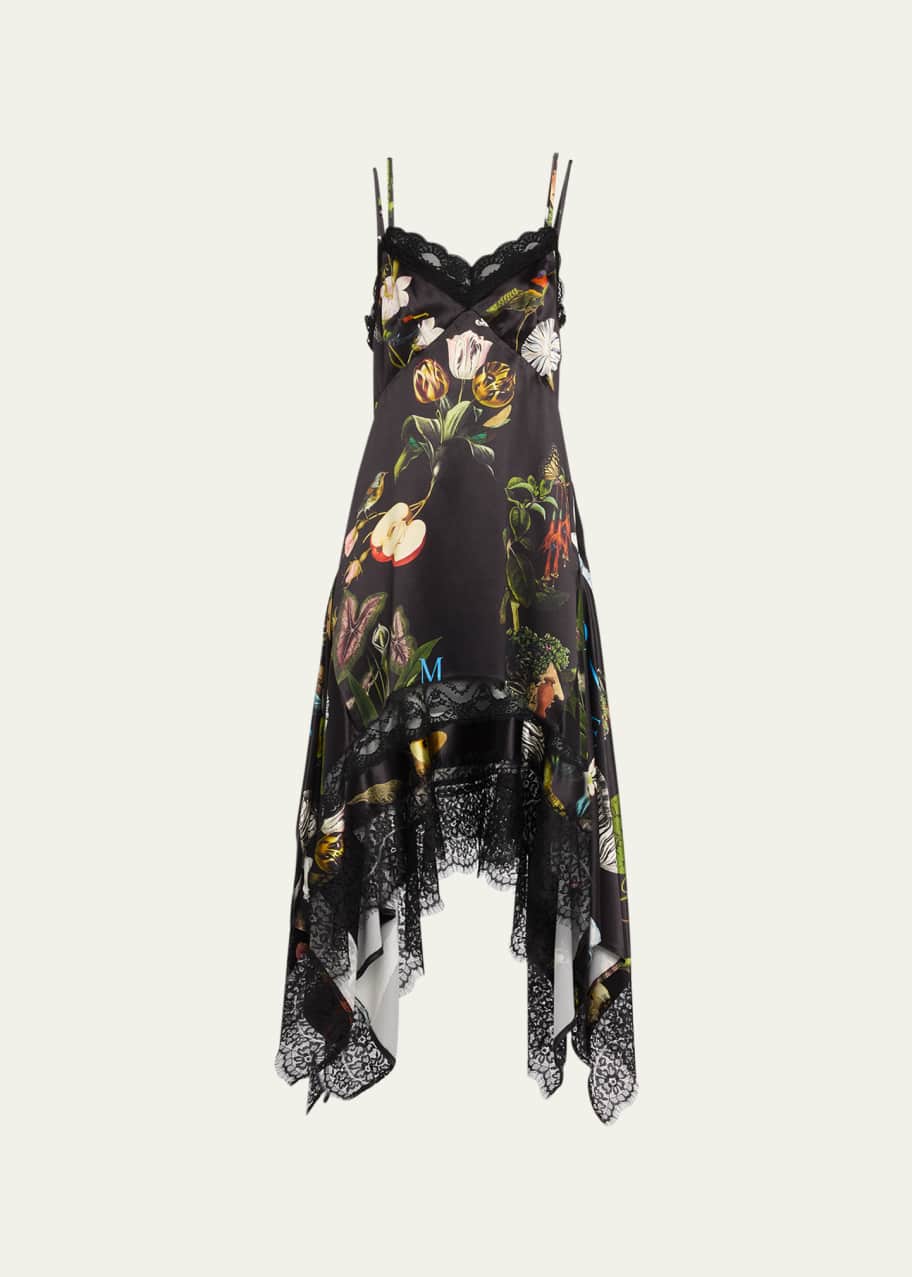 knee length dresses for ladies LACE TRIM MIDI SLIP DRESS main image 0