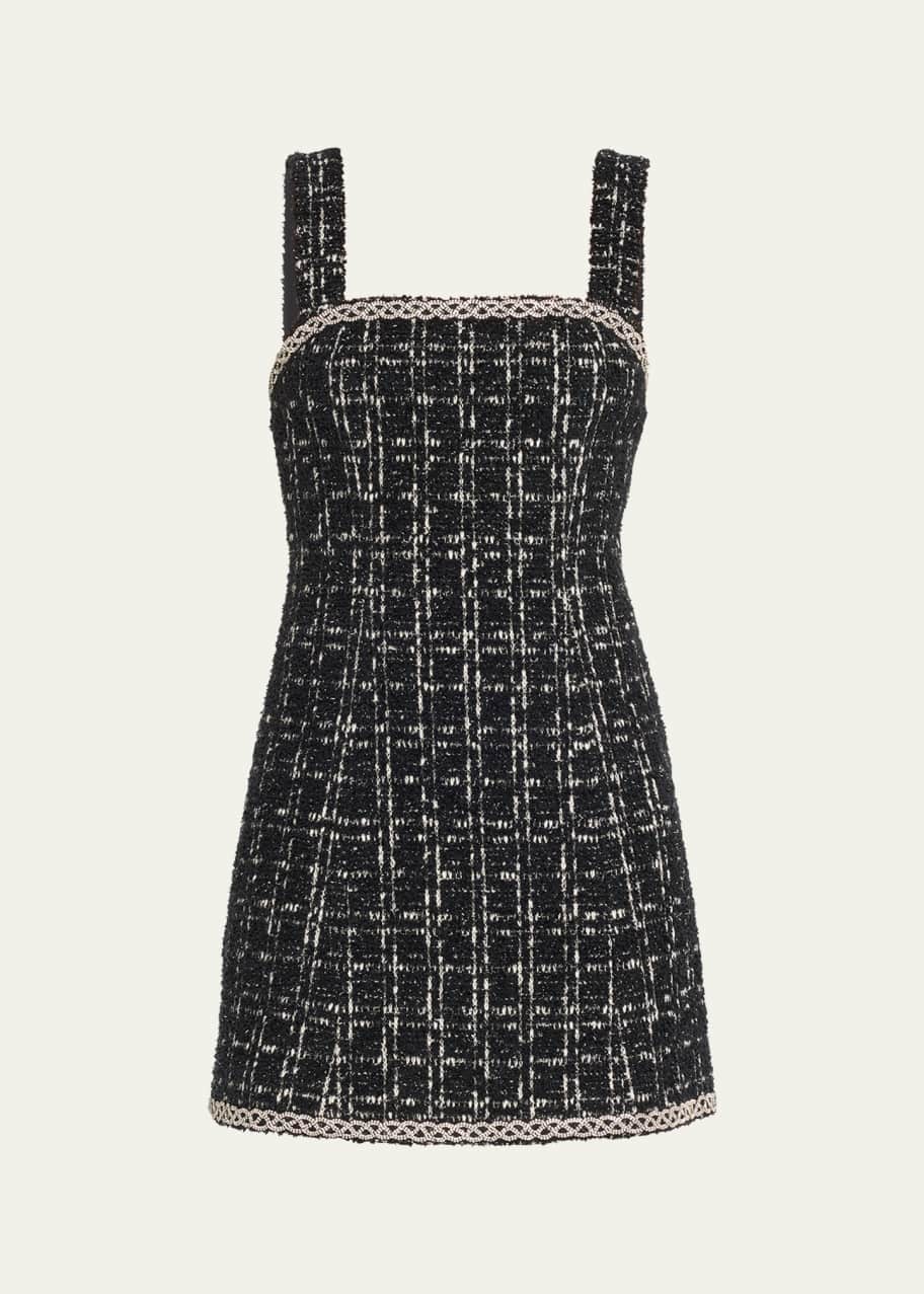 ALICE + OLIVIA Liran Embellished Tweed Midi Dress - Bergdorf Goodman