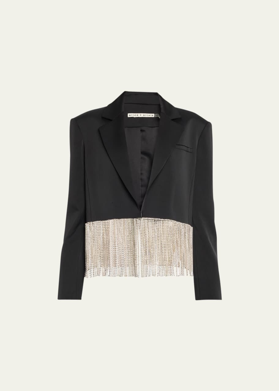 Alice and olivia fringe jacket online