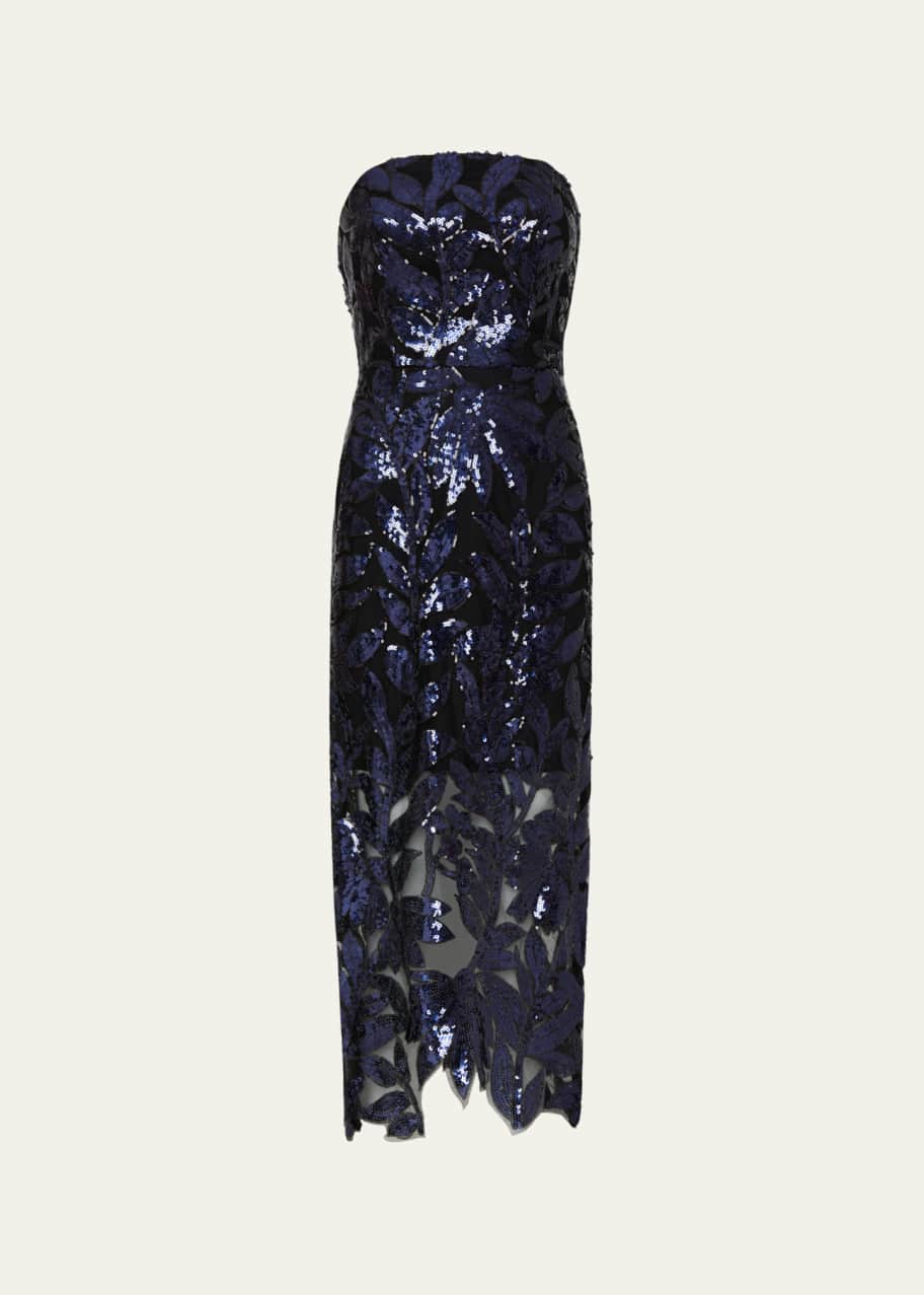 milly floral sequin dress Milly Kait Floral Blossom Sequin Dress