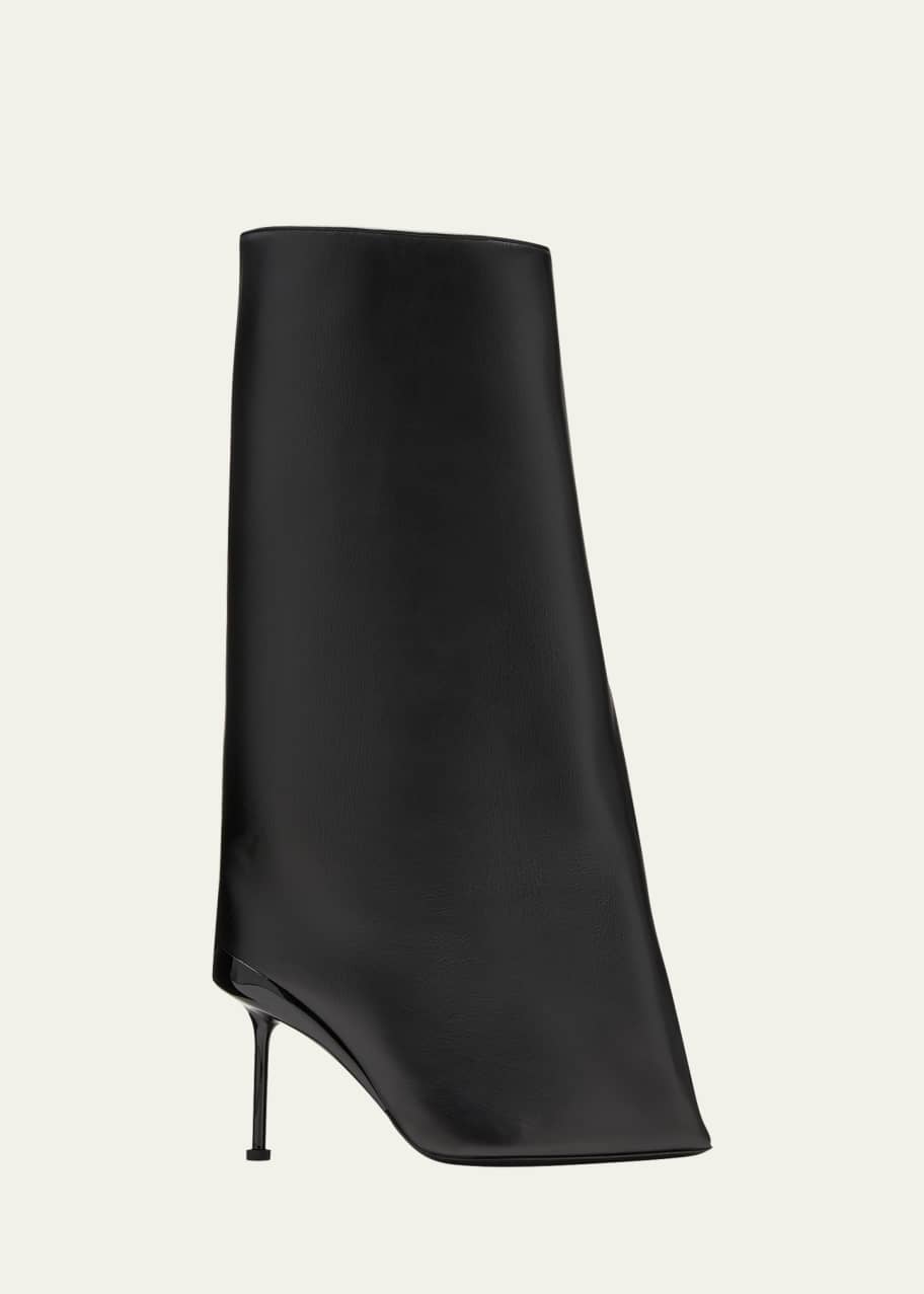 Alexander McQueen 新品　サイハイブーツ　ブラック McQueen Calfskin Baggy Stiletto Mid Boots - Bergdorf Goodman