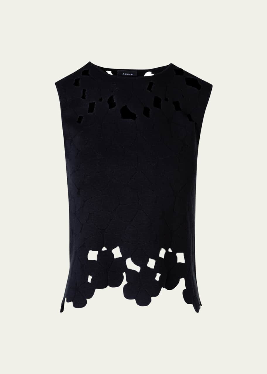 Image 1 of 1: Anemones Jacquard Knit Top