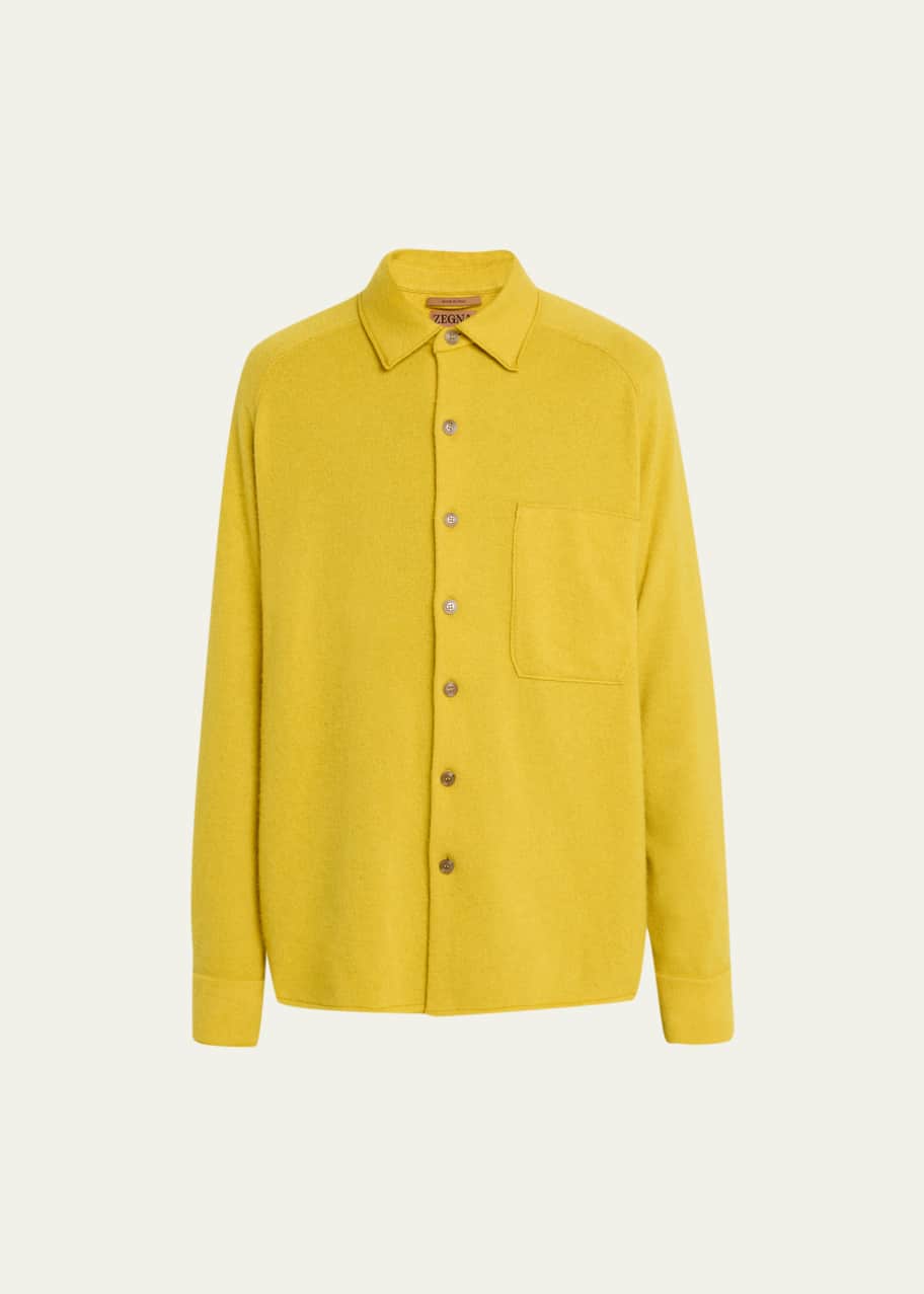THE ELDER STATESMAN X ZEGNA Men's Oasi Cashmere Brushed Overshirt