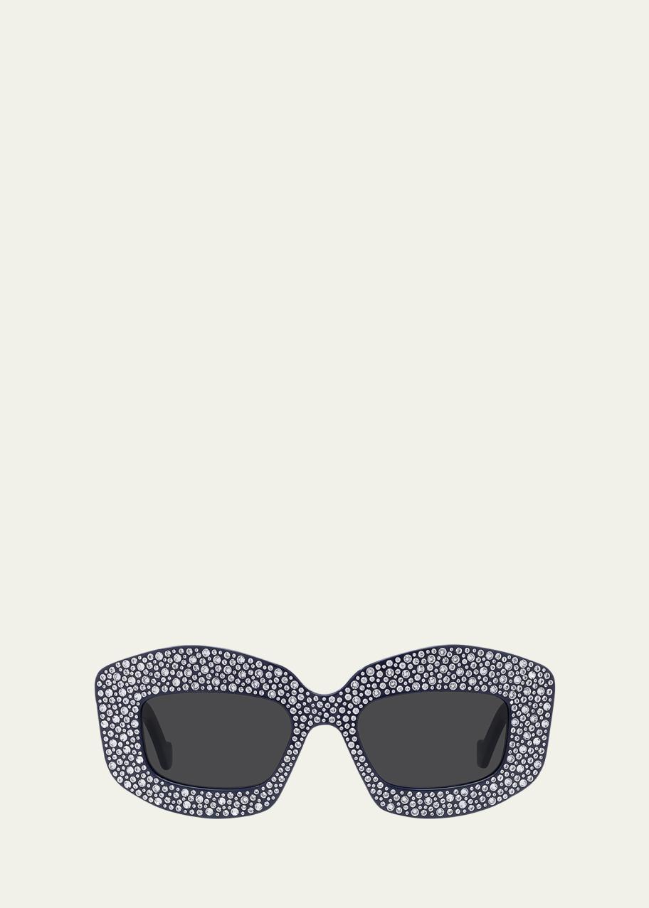 Loewe Starry Night Blue Acetate Rectangle Sunglasses  display picture 1