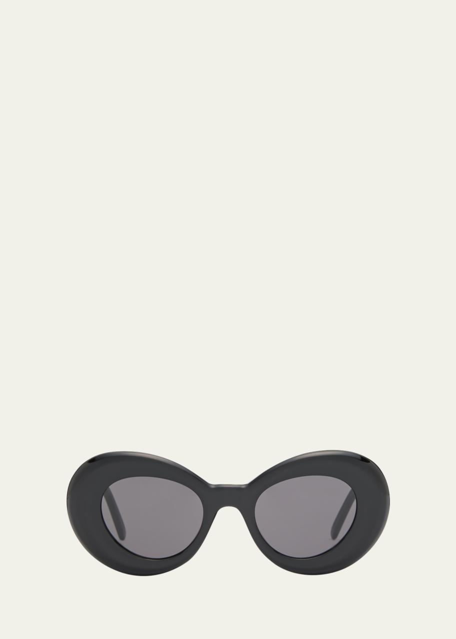 Loewe Curvy Logo Acetate Butterfly Sunglasses - Bergdorf Goodman display picture 2