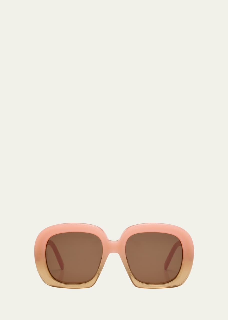 Image 1 of 1: Gradient Curvy Acetate Square Sunglasses