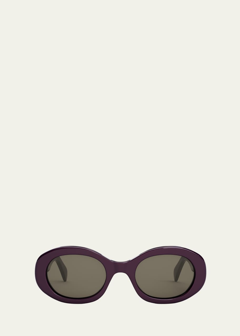 Image 1 of 1: Triomphe Acetate Oval Sunglasses