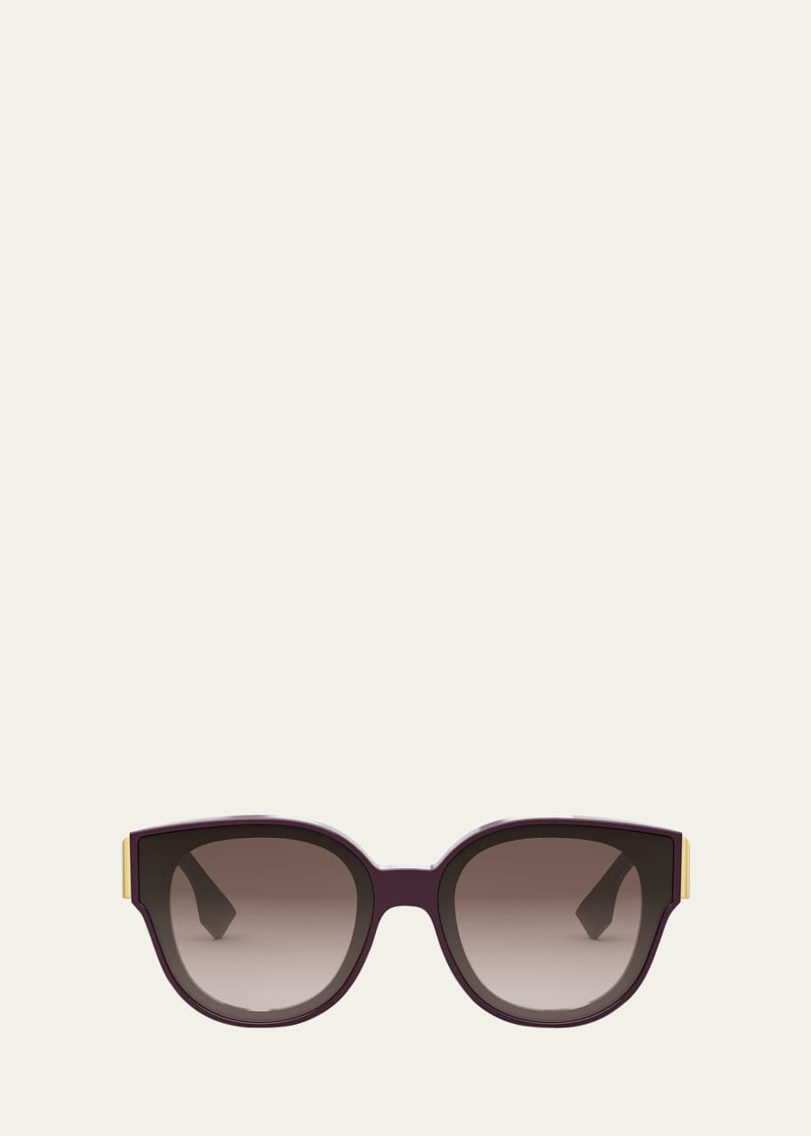 Fendi F-Monogram Acetate Round Sunglasses Bergdorf Goodman