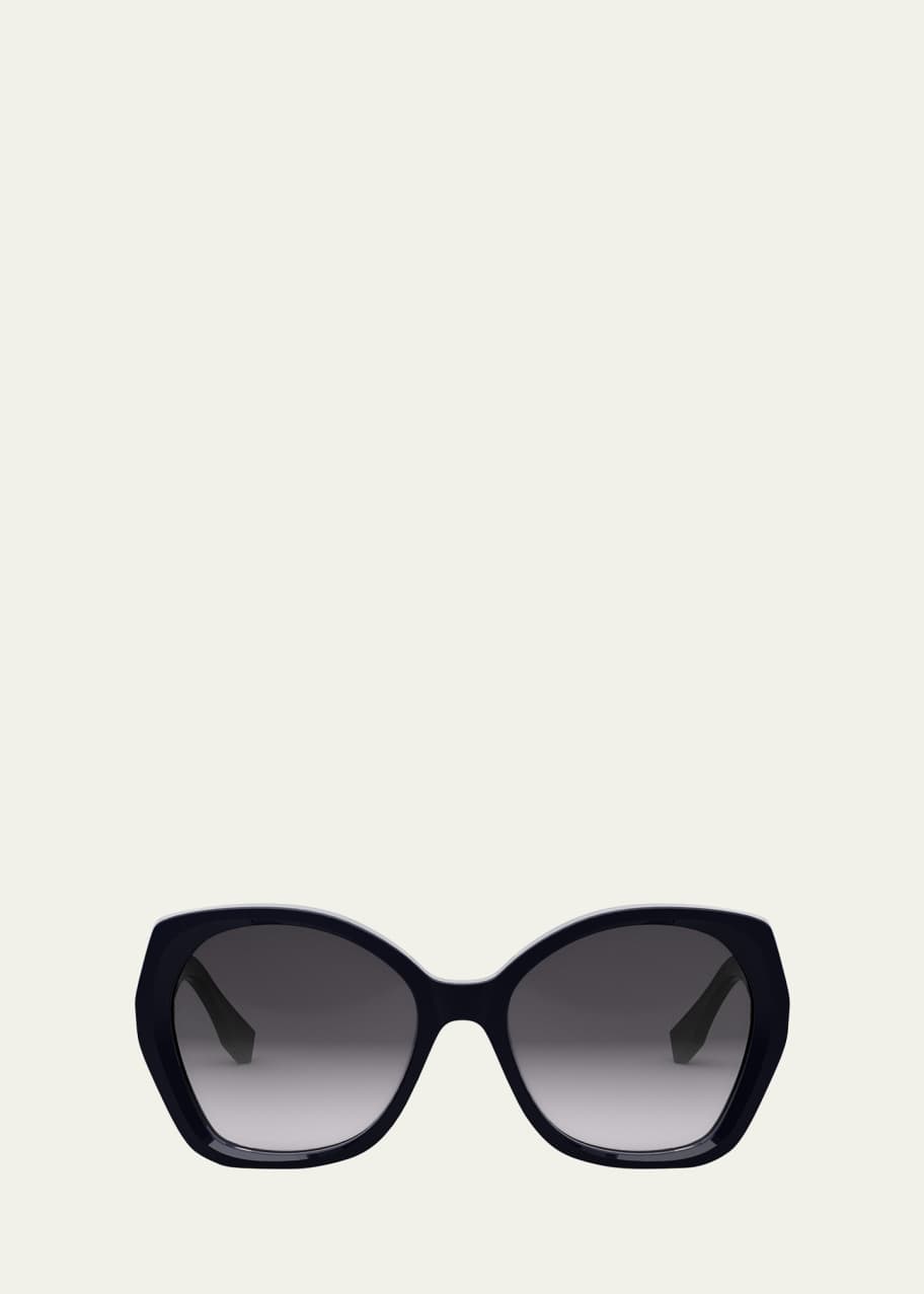 Image 1 of 1: Lettering Acetate Butterfly Sunglasses