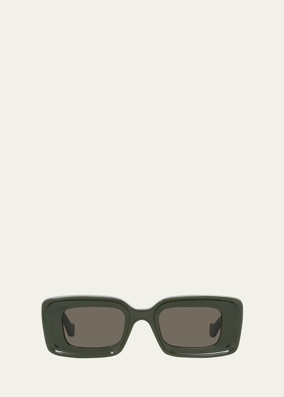 Image 1 of 1: Anagram Beveled Acetate Rectangle Sunglasses
